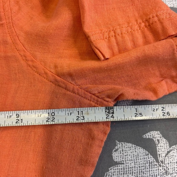 🔥”Margaritaville” Men’s Orange Casual Button Down Short Sleeved Shirt w/ Pockets - Picture 5 of 11
